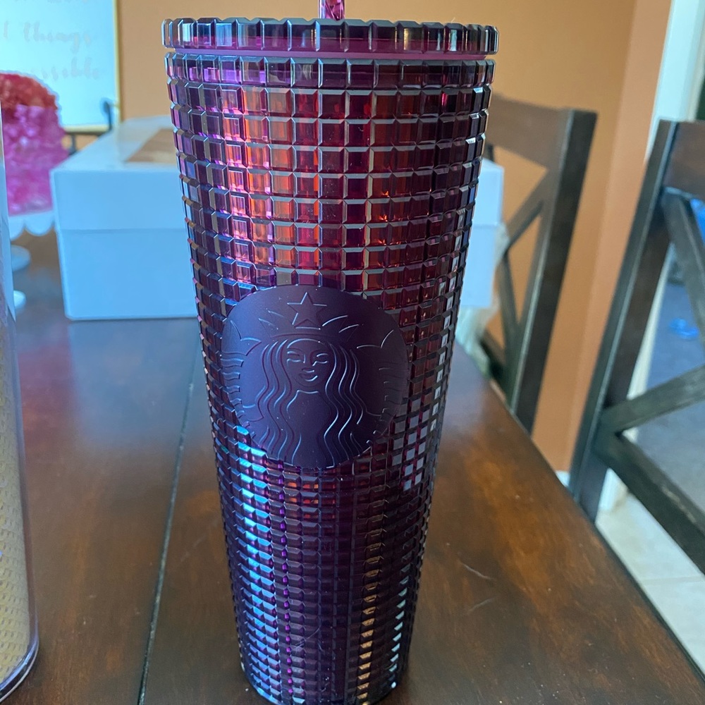 Purple disco Starbucks Christmas cup 2020